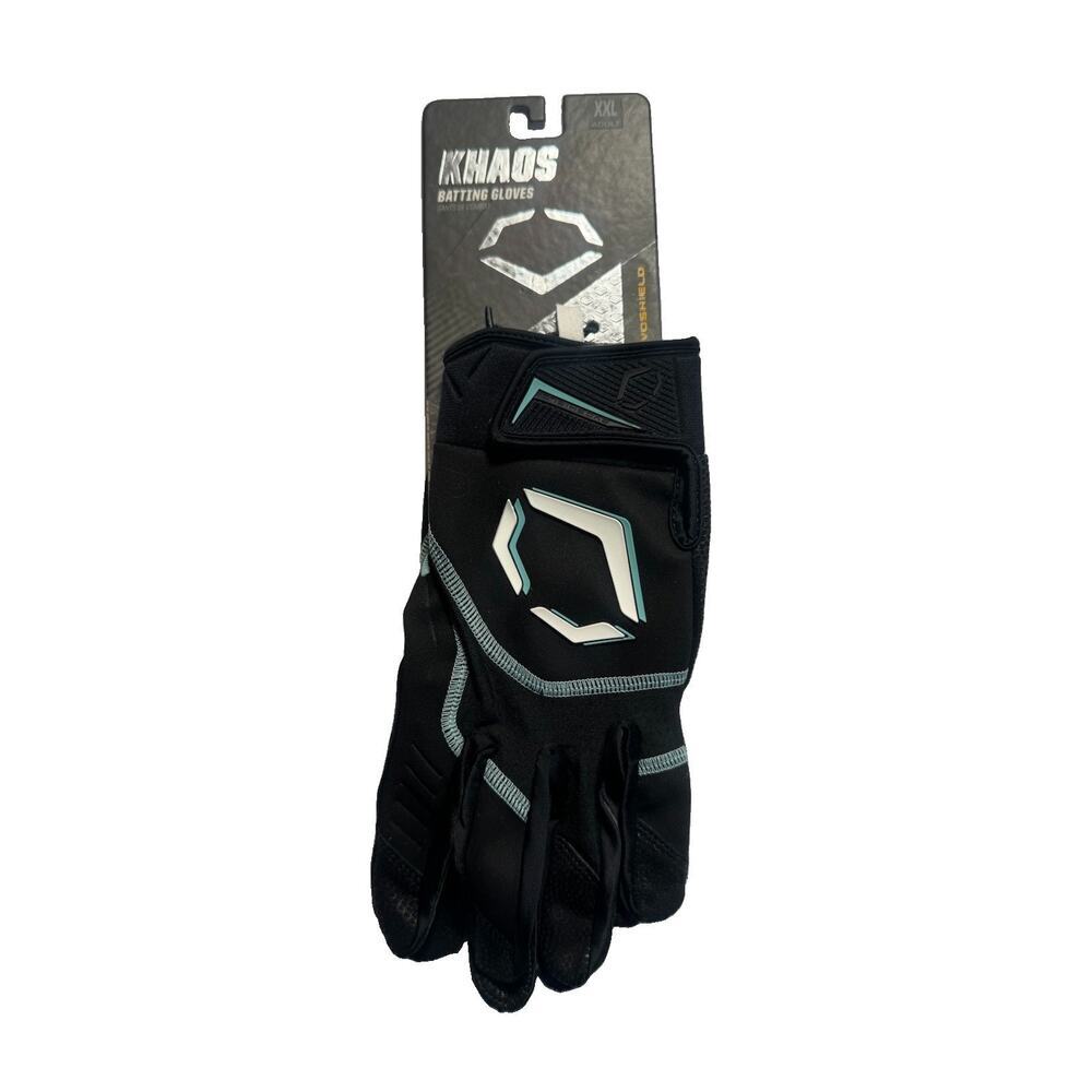 EvoShield Khaos Batting Gloves Adult XXL Black Baseball Softball NWT - Picture 2 of 5
